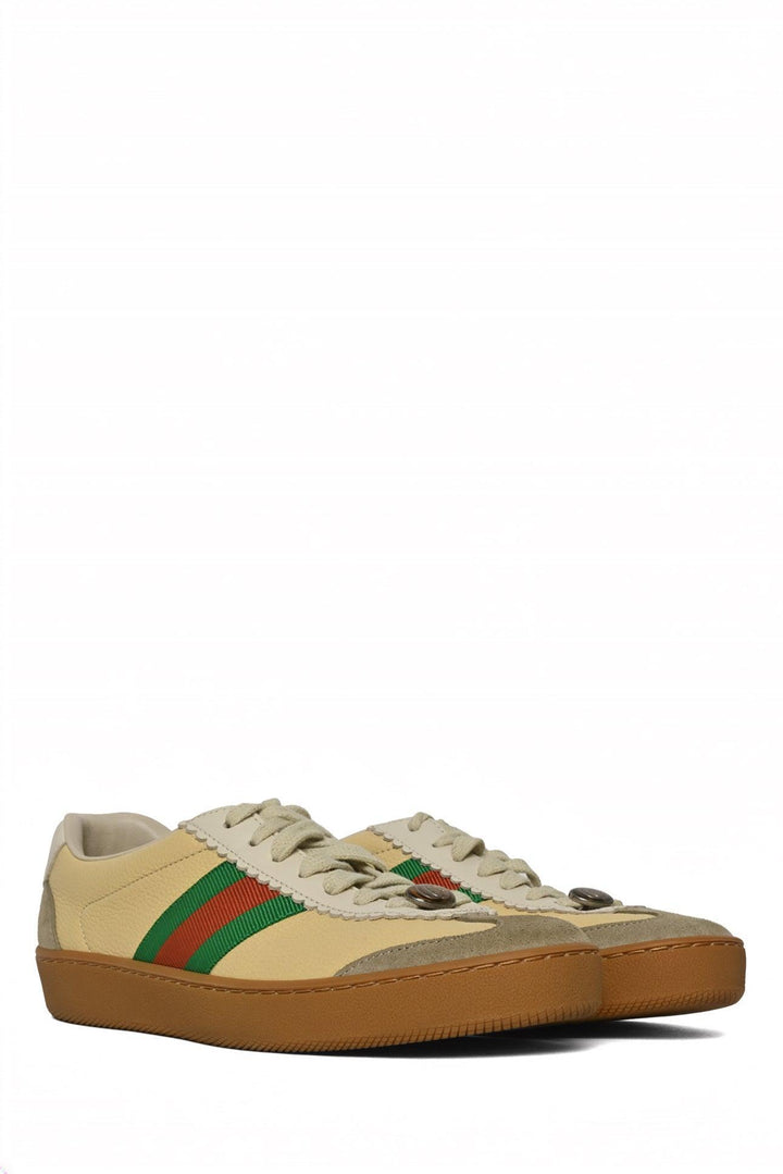 Gucci Size 37 G74 Web Low Sneakers
