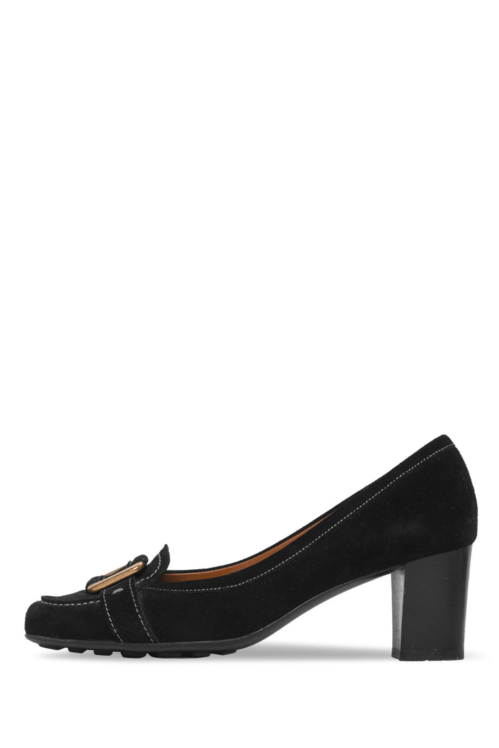 Salvatore Ferragamo Size 7.5 Suede Twist Pumps