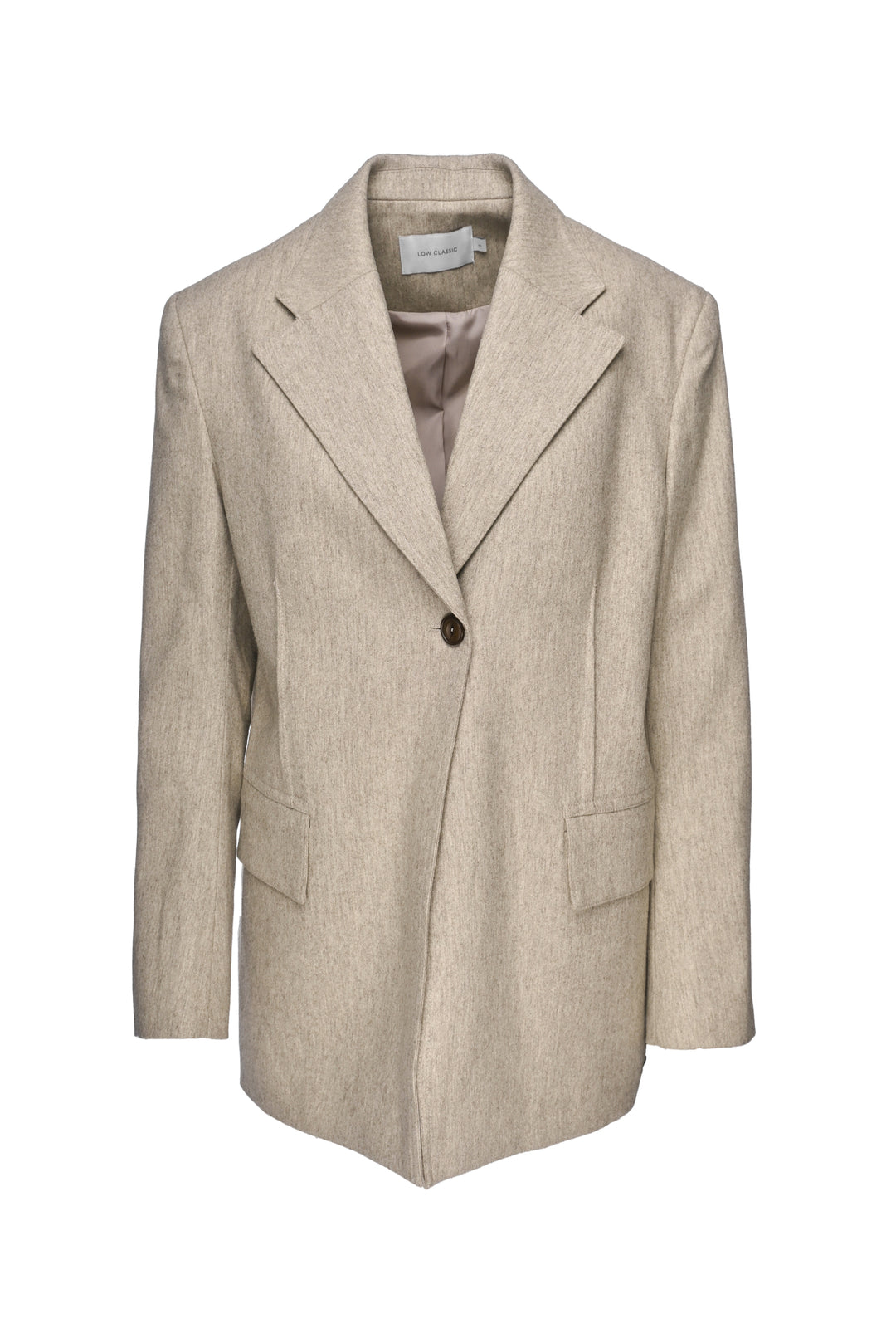 Low Classic Size S Wool Blend Melange Blazer