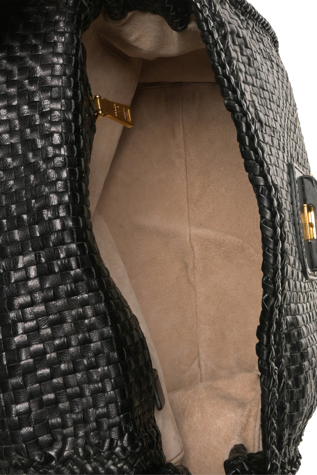 Prada Madras Woven Top Handle Bag