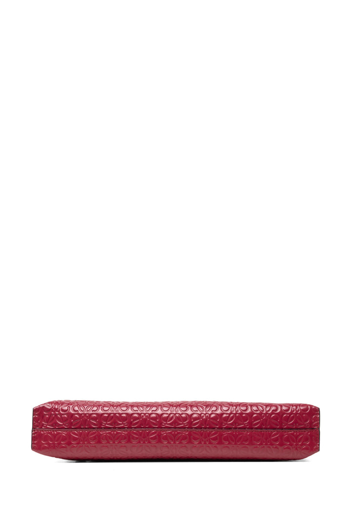 Loewe Anagram Embossed Leather T Clutch