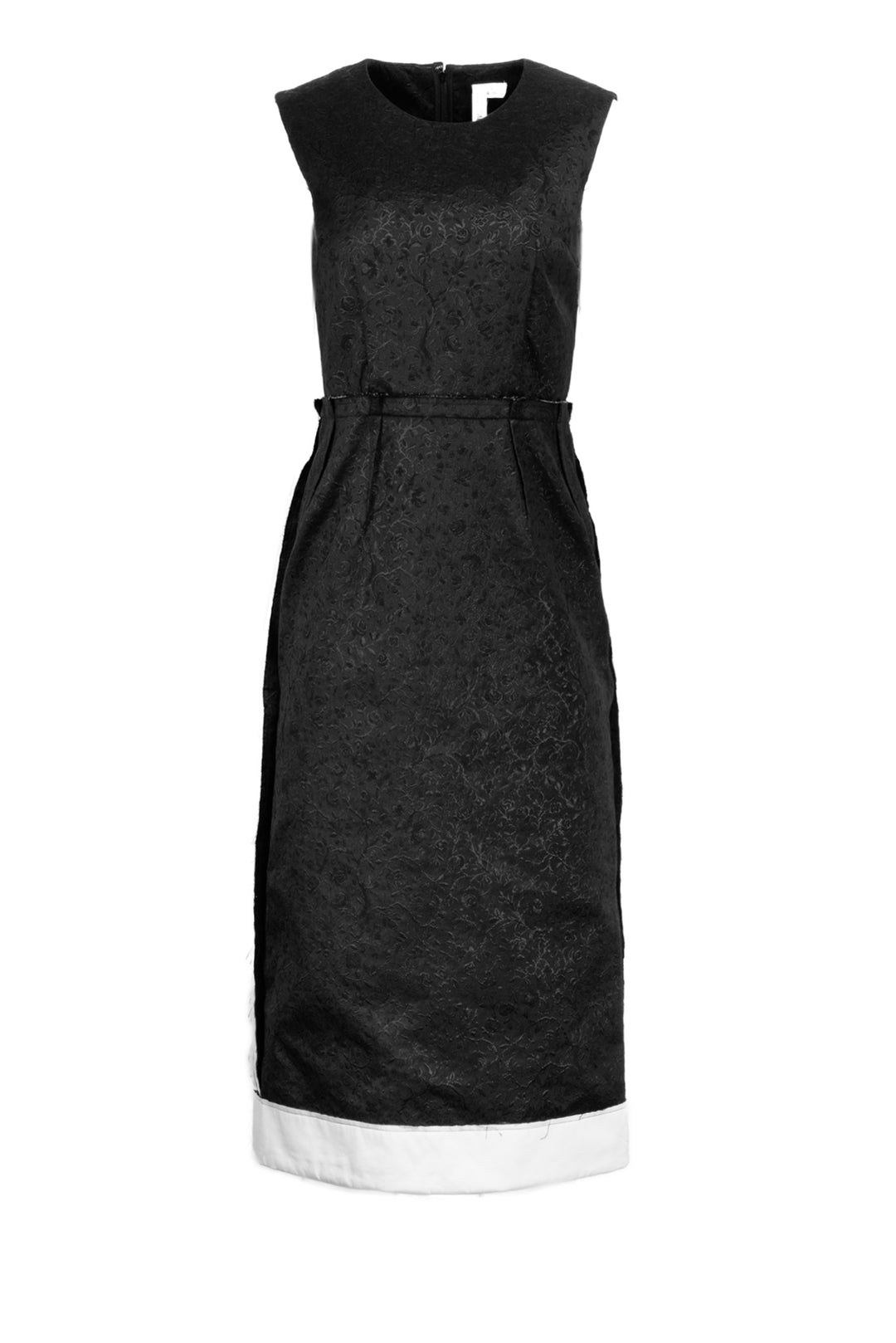 Comme Des Garcons Size S Floral Jacquard Sleeveless Midi Dress