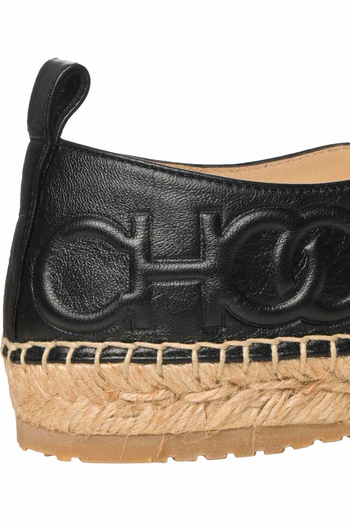 Jimmy Choo Size 36.5 Lichi Soft Leather Espadrille Flats
