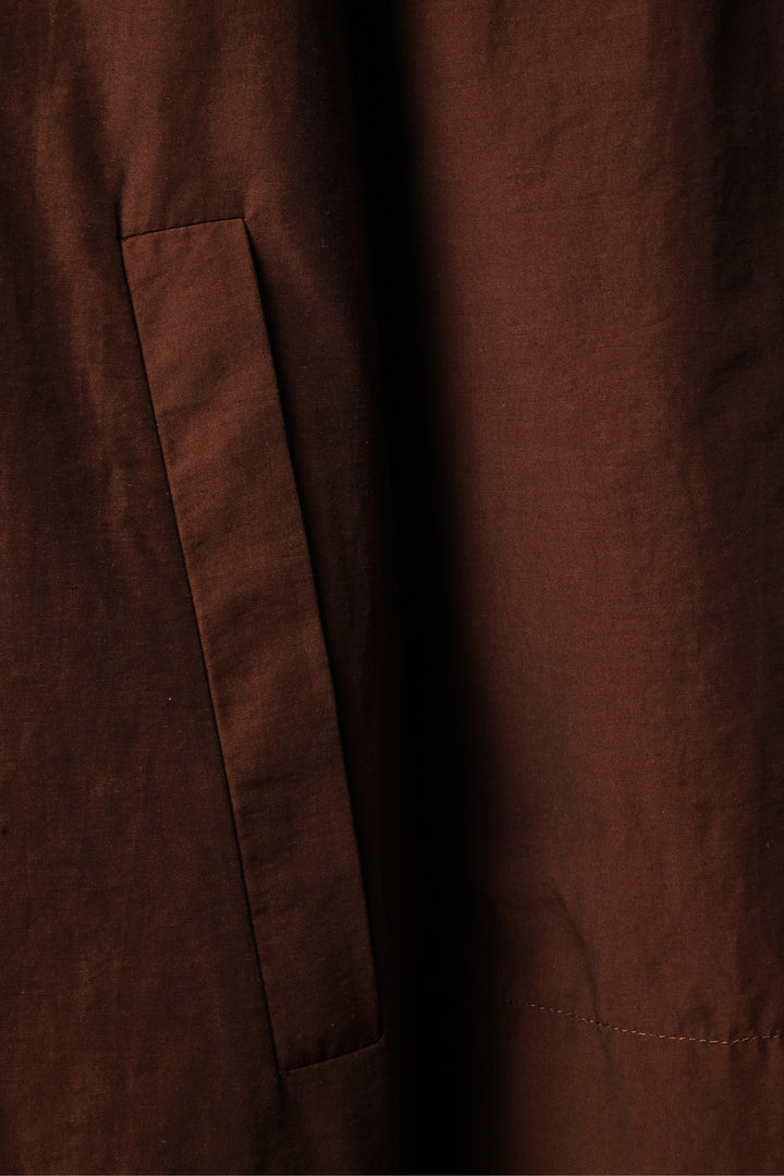 Eileen Fisher Size L Light Cotton Nylon Stand Collar Coat