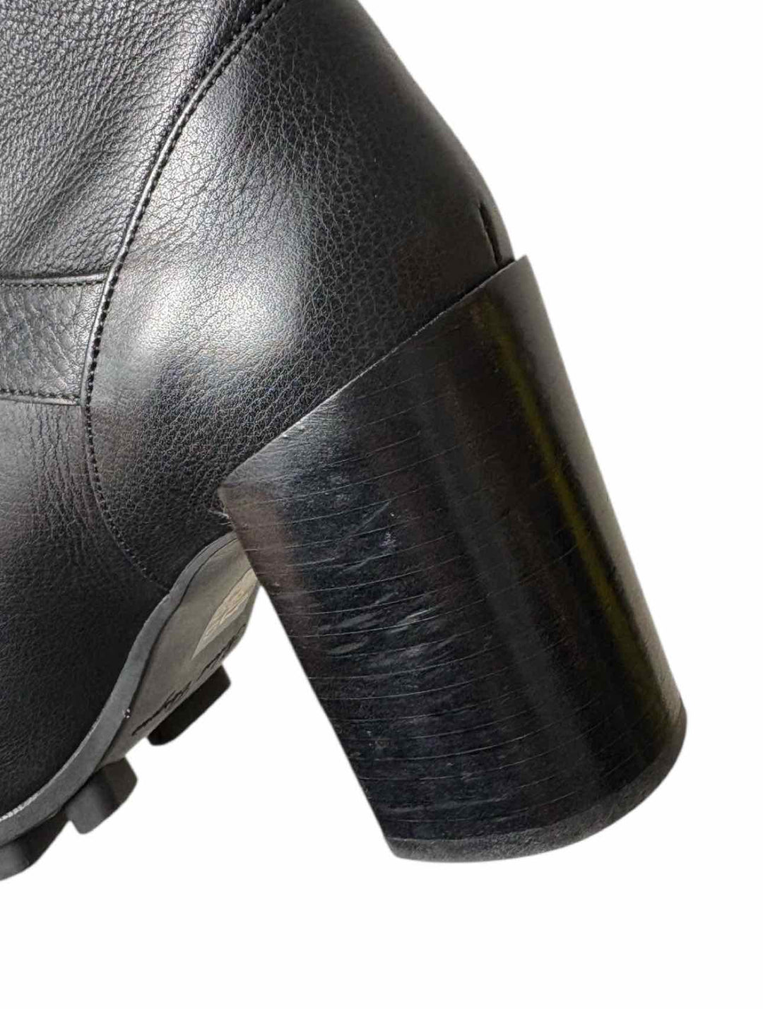 Robert Clergerie Size 37.5 Melody Noir Leather Ankle Boots