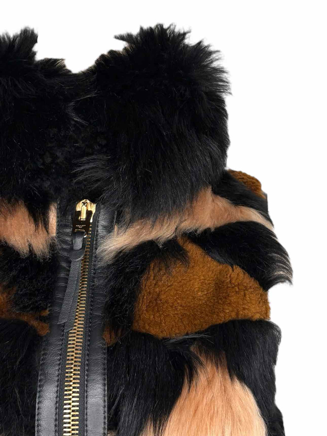 Coach Shearling Fur Patchwork Size 0 Vest