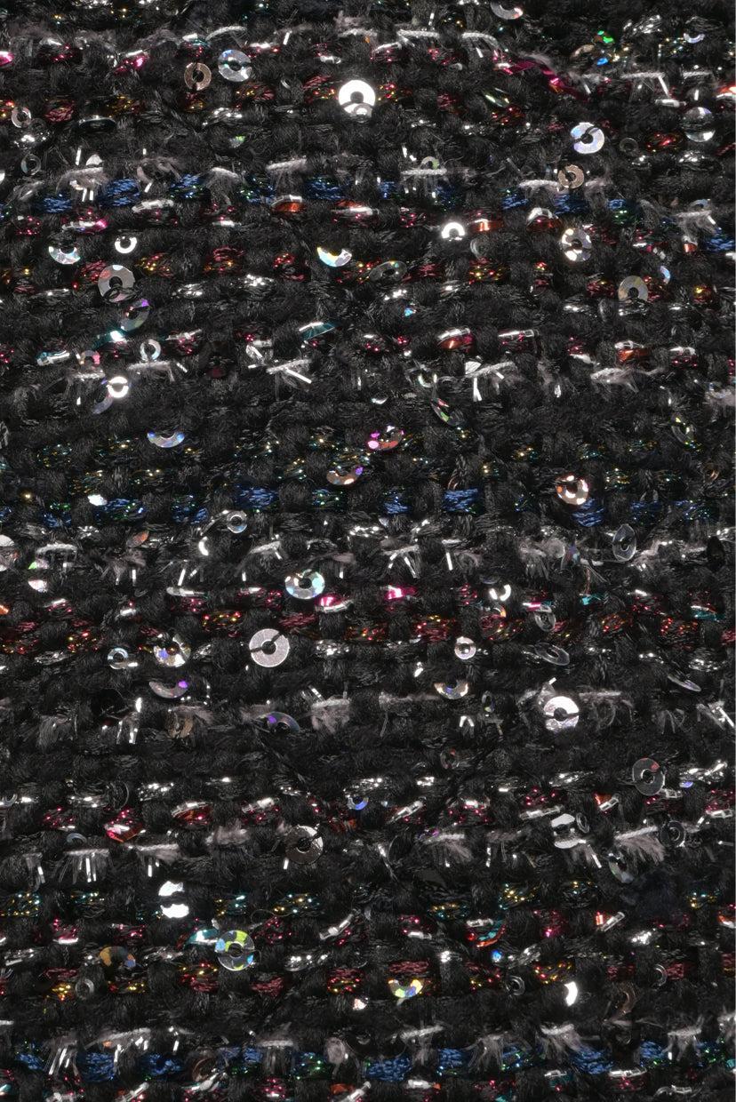 Chanel 2020 Shearling Sequin Tweed Shopper Tote