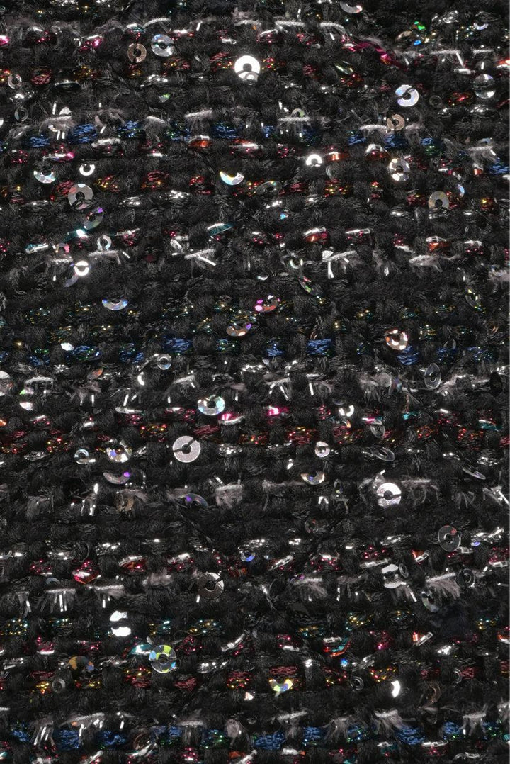 Chanel 2020 Shearling Sequin Tweed Shopper Tote