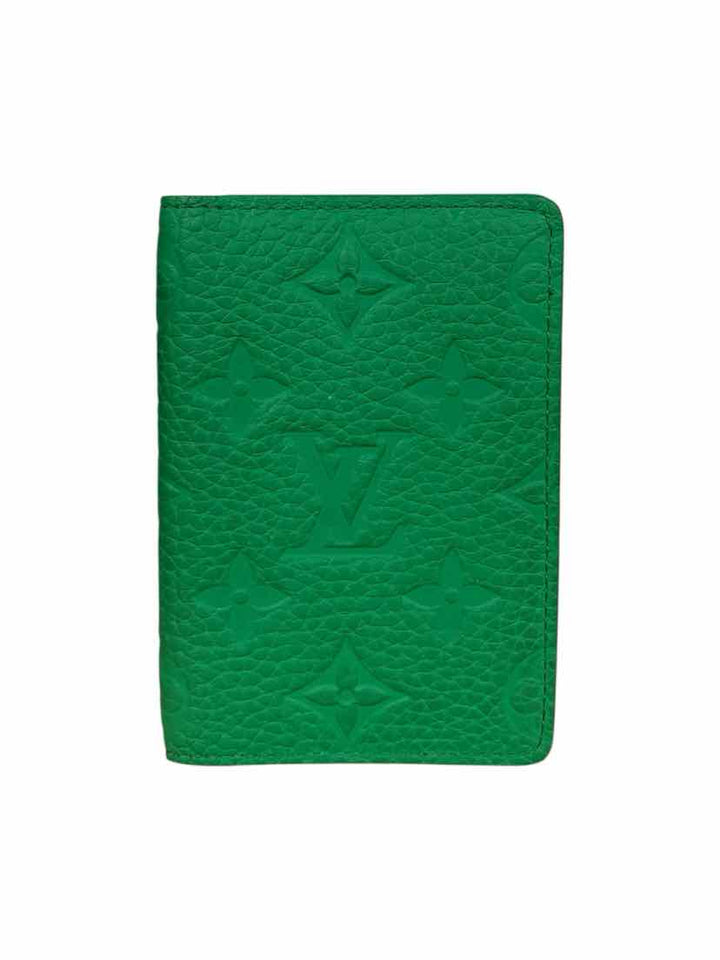 Louis Vuitton Taurillon monogram pocket organizer in Bamboo Green