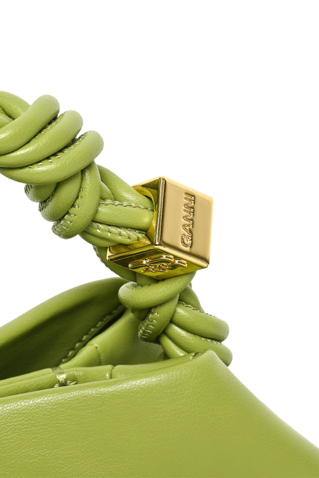 Ganni Mosstone Green Small Bou Purse