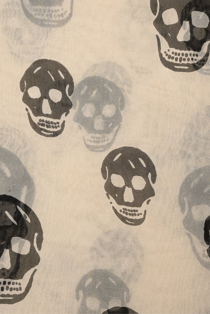 Alexander Mcqueen Classic Silk Skull Scarf