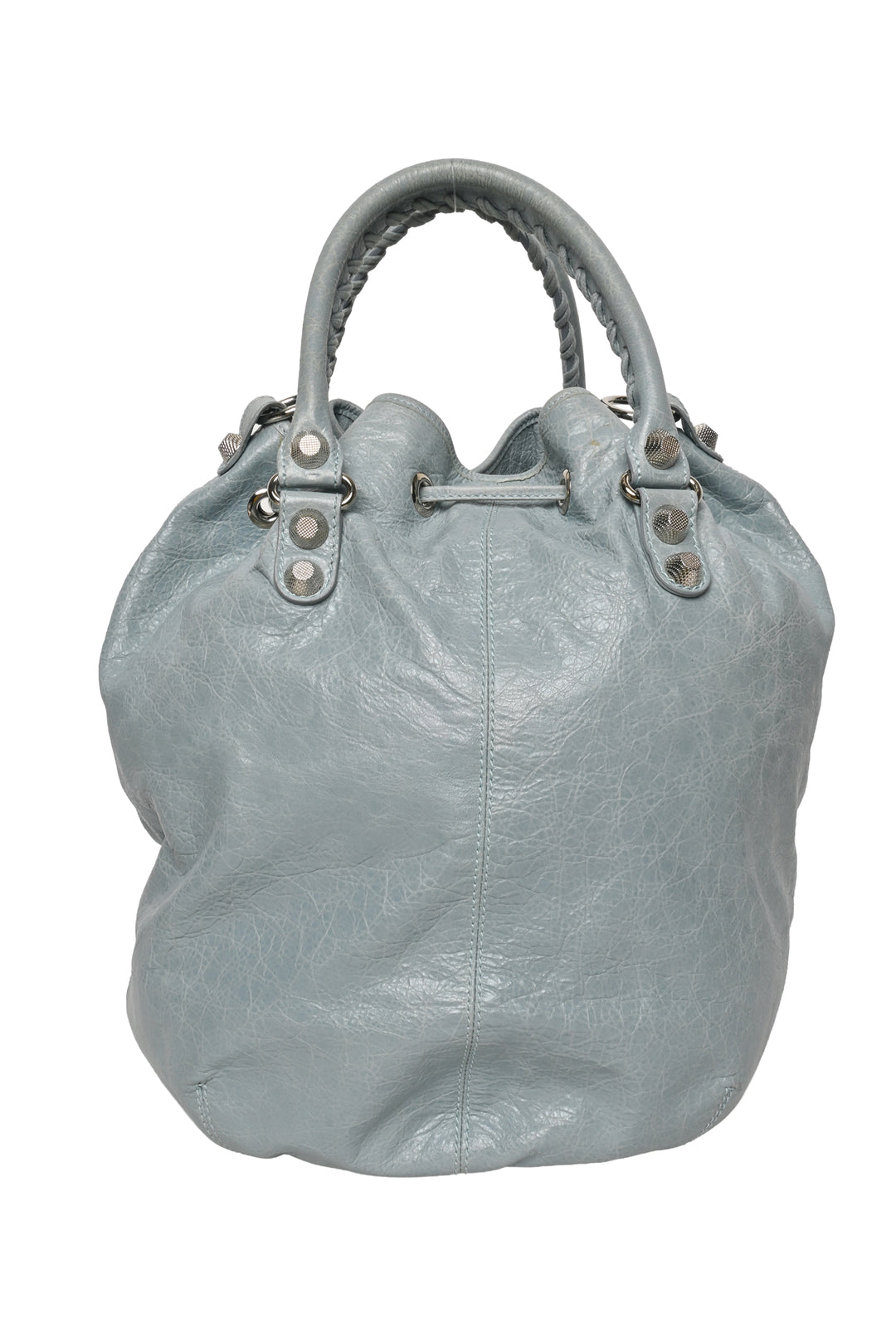 Balenciaga 2014 Giant Moto Pompom Bucket Bag