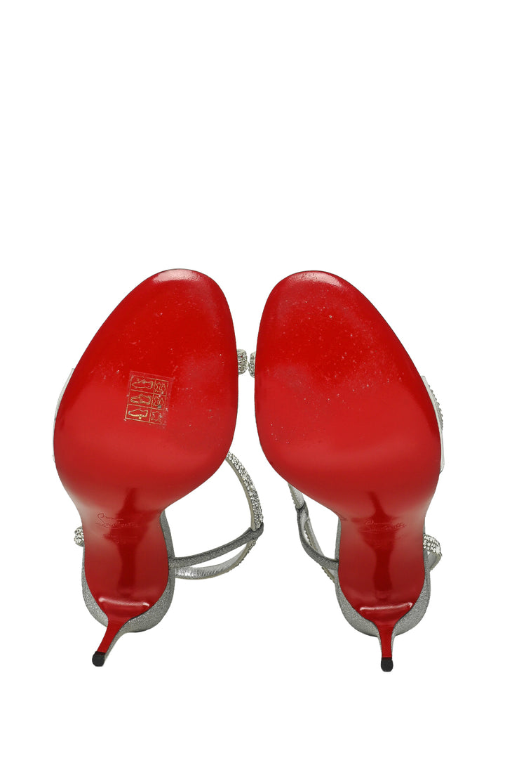 Christian Louboutin Size 39 Glitter Rosaline Strass Sandals