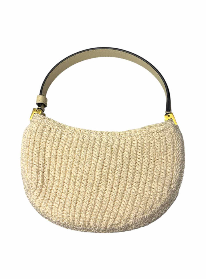 Magda Butrym Micro Vesna Crochet Cotton Blend Leather Trim Purse
