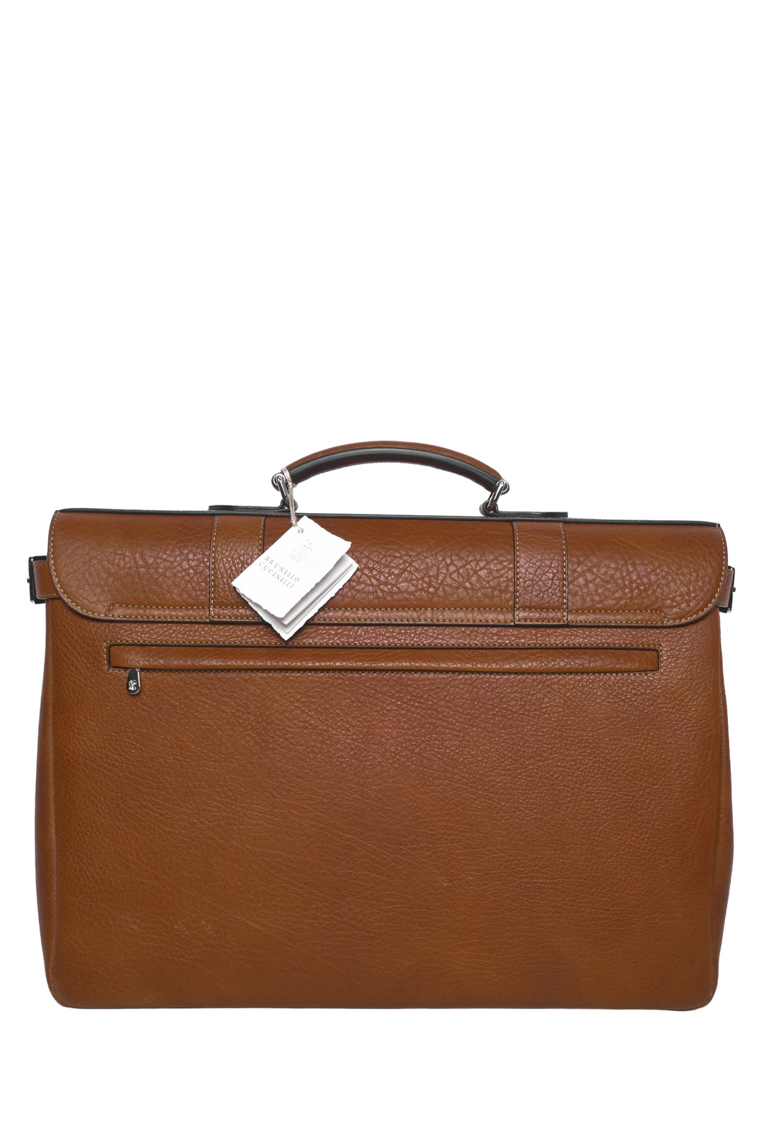 Brunello Cucinelli Men's Grain Leather Briefcase