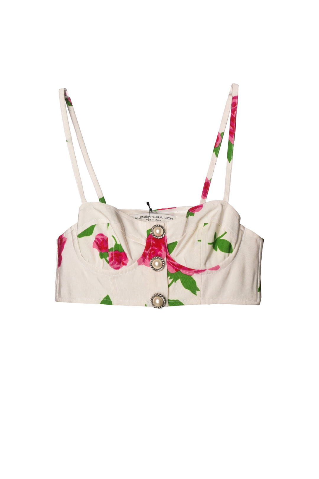 Alessandra Rich Size 38 Floral Bralette