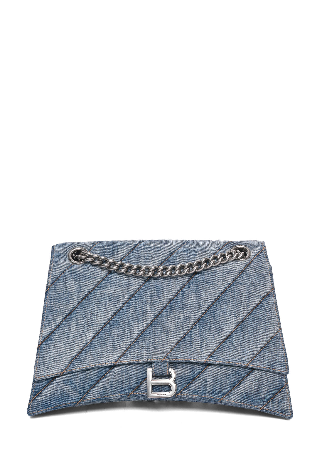 Balenciaga Crush Medium Denim Shoulder Bag