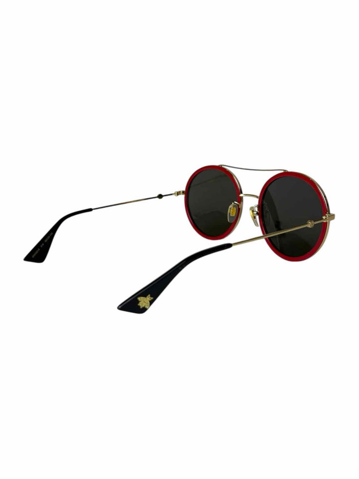Gucci Red Round Frame Eyewear