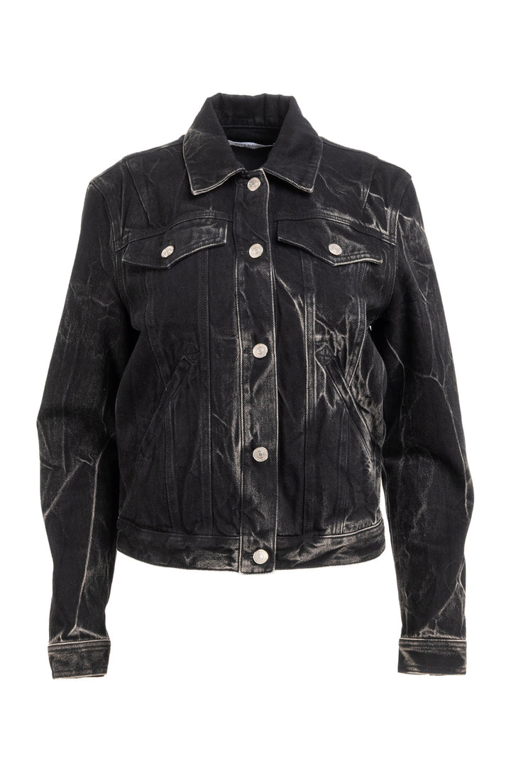 Givenchy Size 36 Logo Grommet Denim Jacket