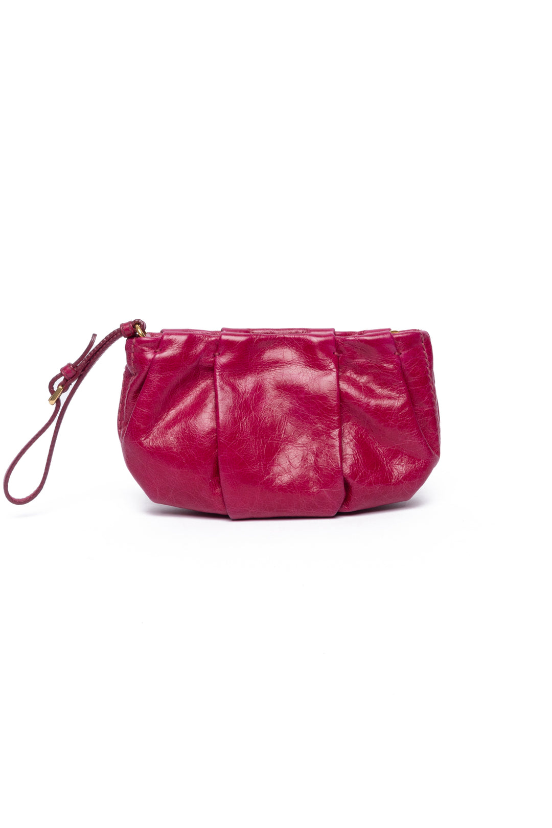 Prada Aged Leather Wristlet