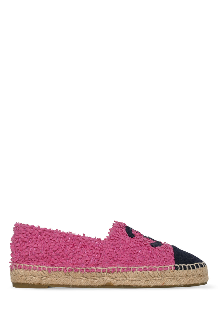 Chanel Size 38 Interlocking CC Tweed Espadrilles
