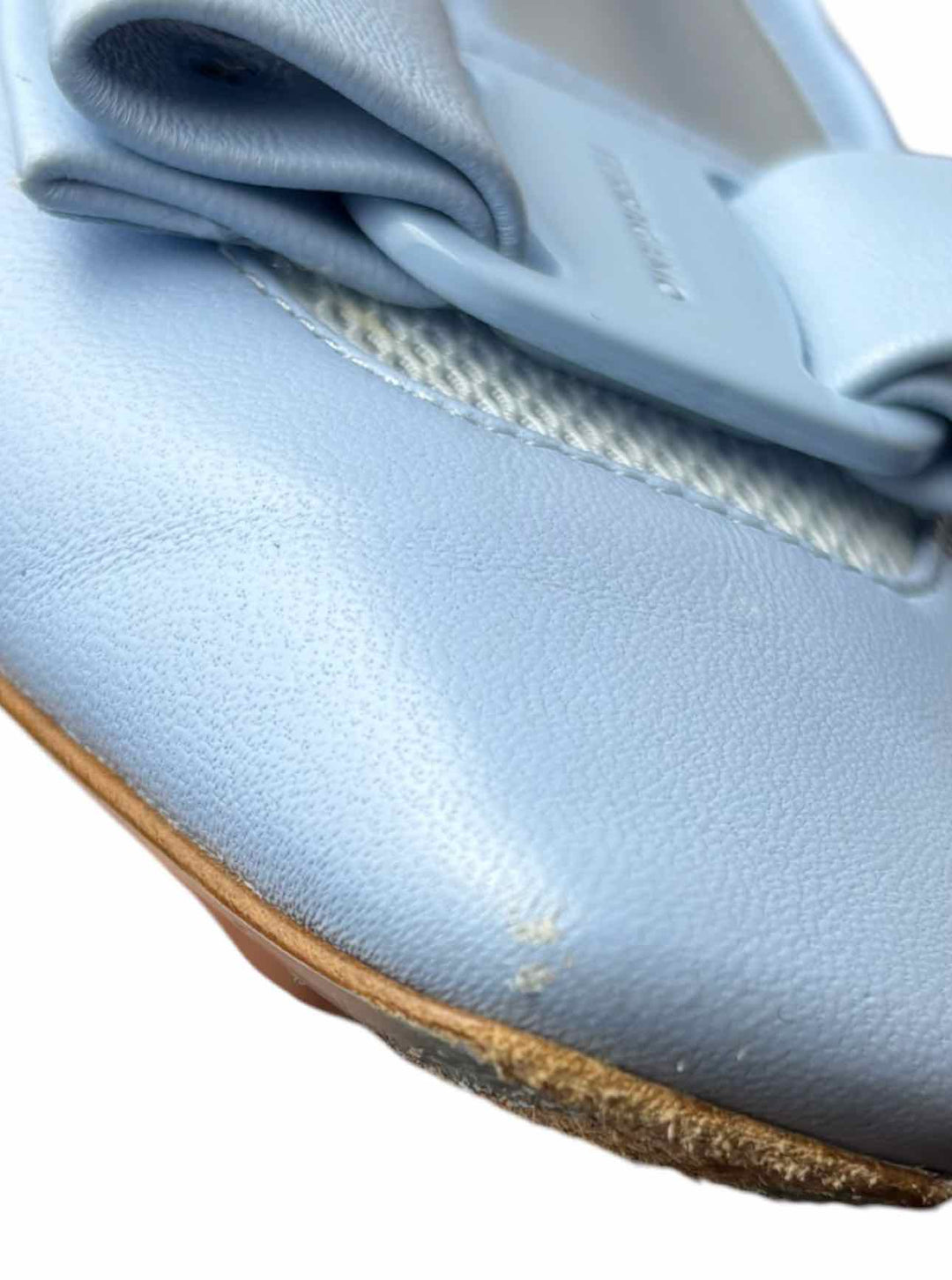 Ferragamo Size 8 Varina Sun Mesh & Leather Flats