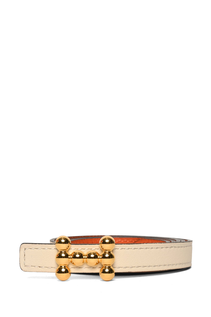 Hermes 2023 Reversible 13mm Swift & Epsom Leather Bubbles H Buckle Belt