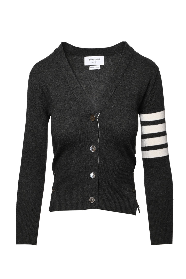 Thom Browne Size 38 4-Bar V-Neck Cashmere Cardigan