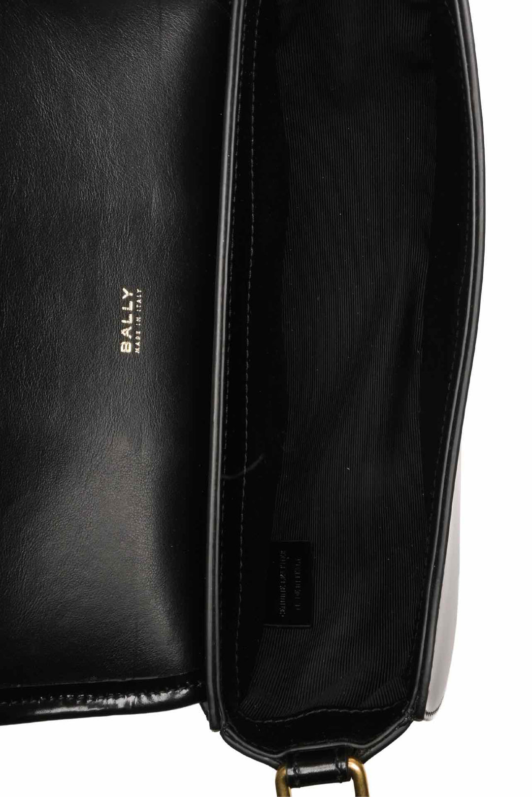 Bally Beckett Webbing Trimmed Glossed Leather Crossbody