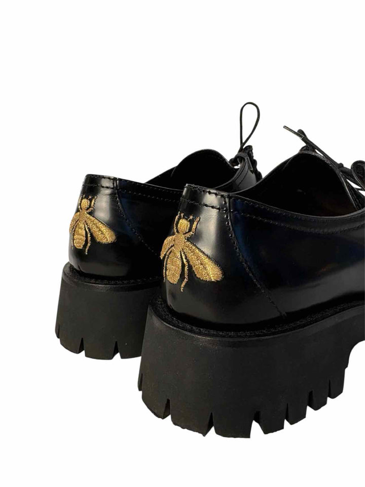 Gucci Size 39.5 Bee Embroidered Lug Sole Loafers