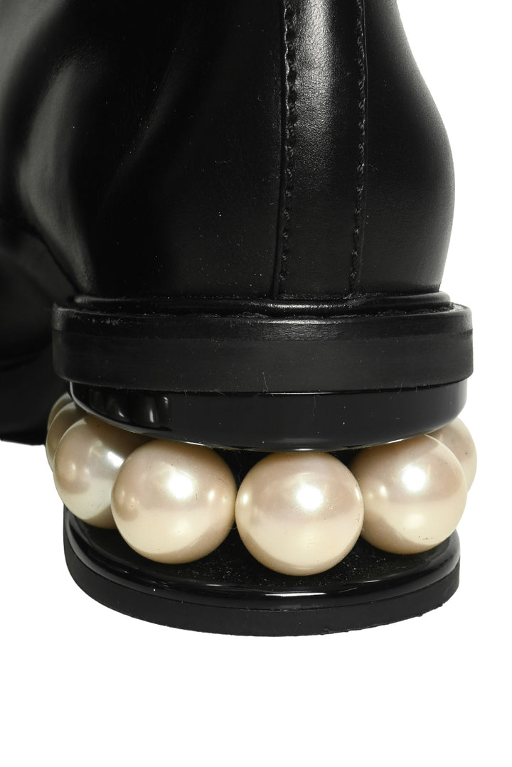 Nicholas Kirkwood Size 35 Casati Faux Pearl Combat Boots