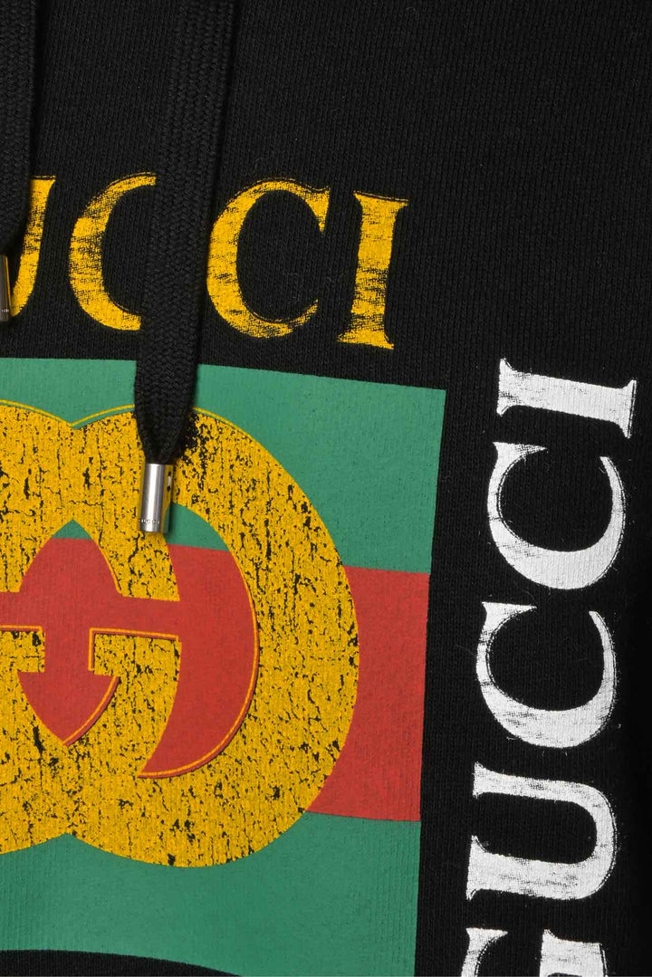 Gucci Size XS Men's Oversized Distressed Logo Hoodie