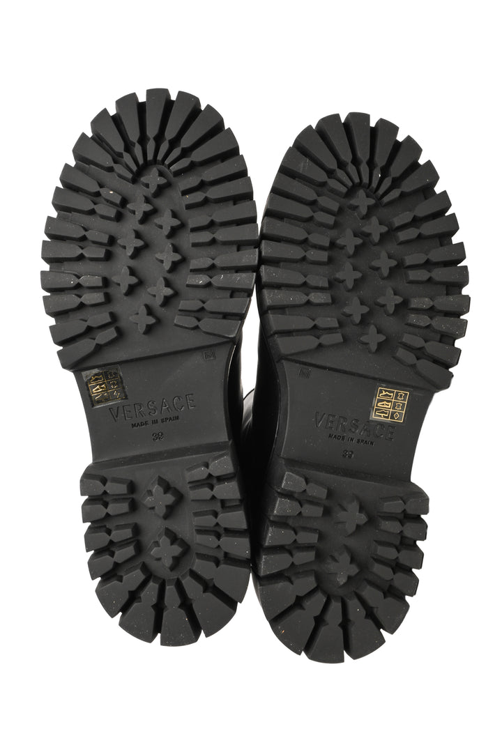 Versace Size 39 Medusa Logo Biker Boots
