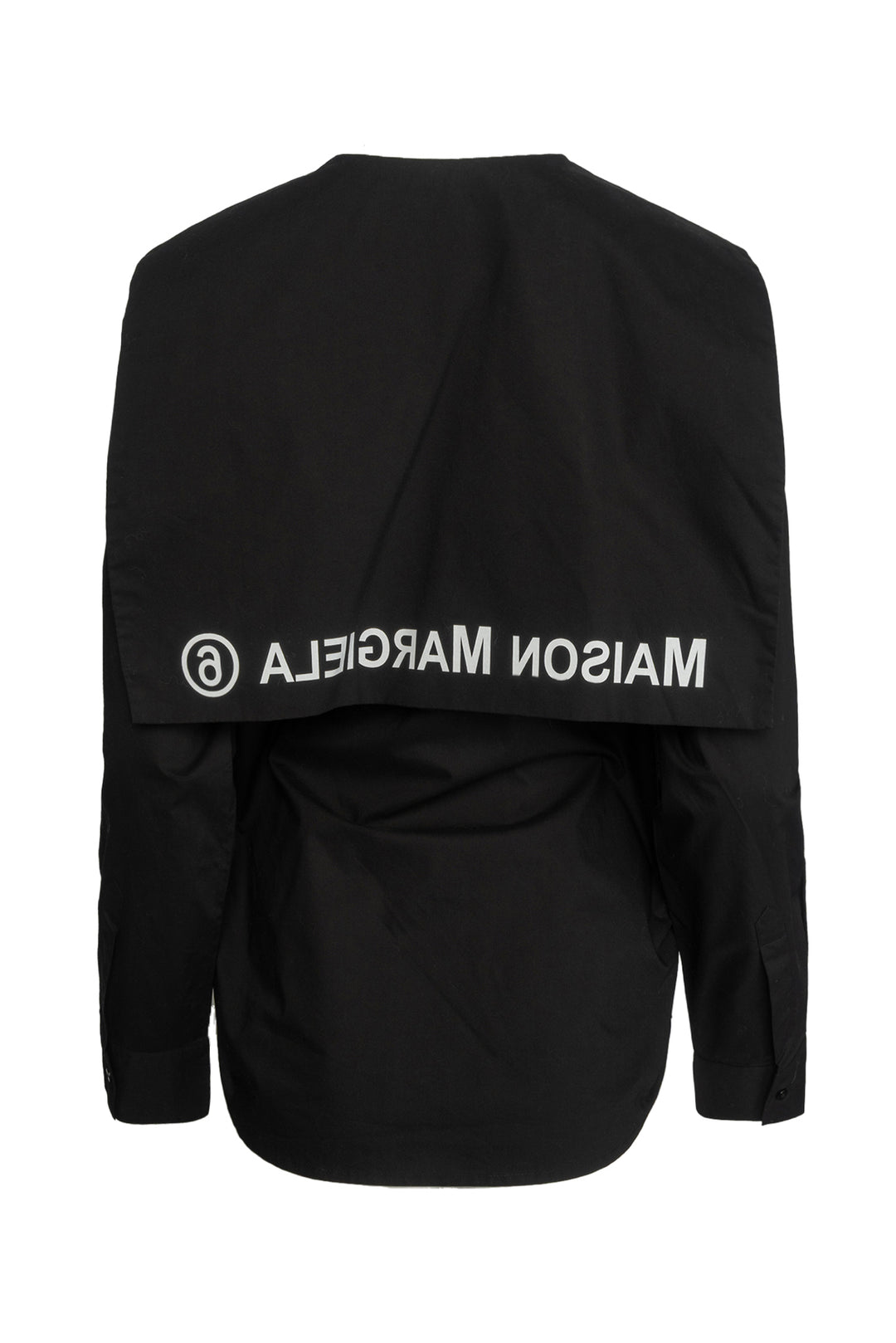 MM6 Size 38 Black Back Flap Shirt