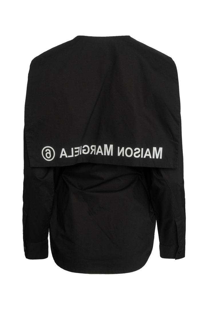 MM6 Size 38 Black Back Flap Shirt