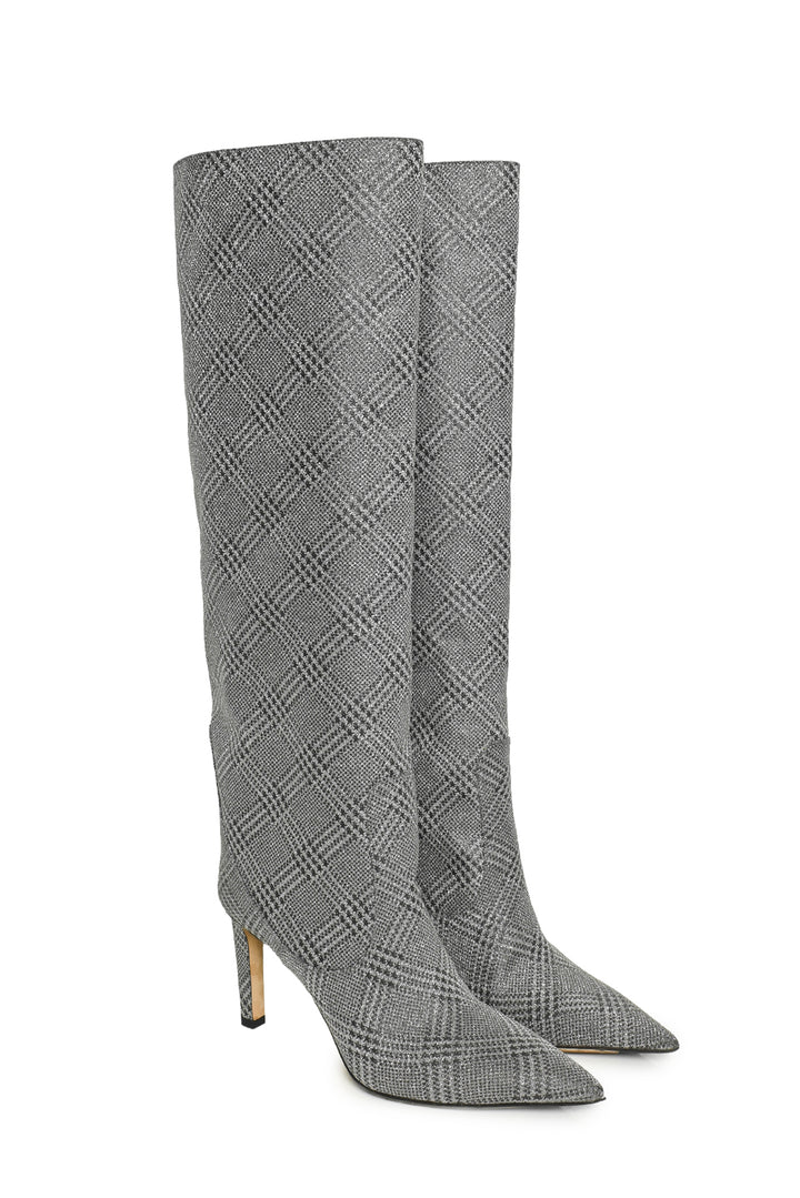 Jimmy Choo Size 38.5 Mavis 100 Glitter Knee-High Boots
