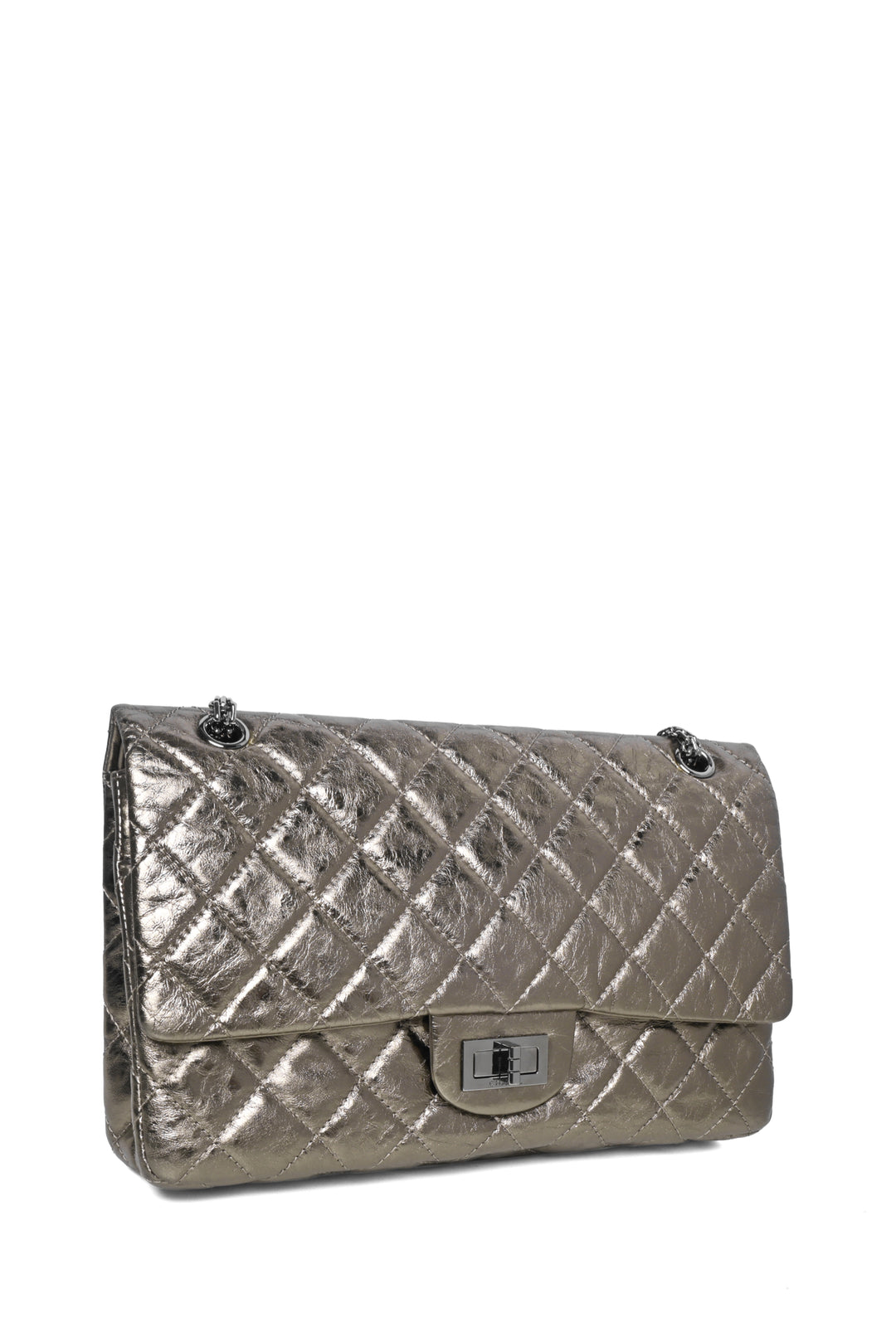 Chanel 2006-2008 Metallic Aged Calfskin Quilted 2.55 Reissue Double Flap Bag