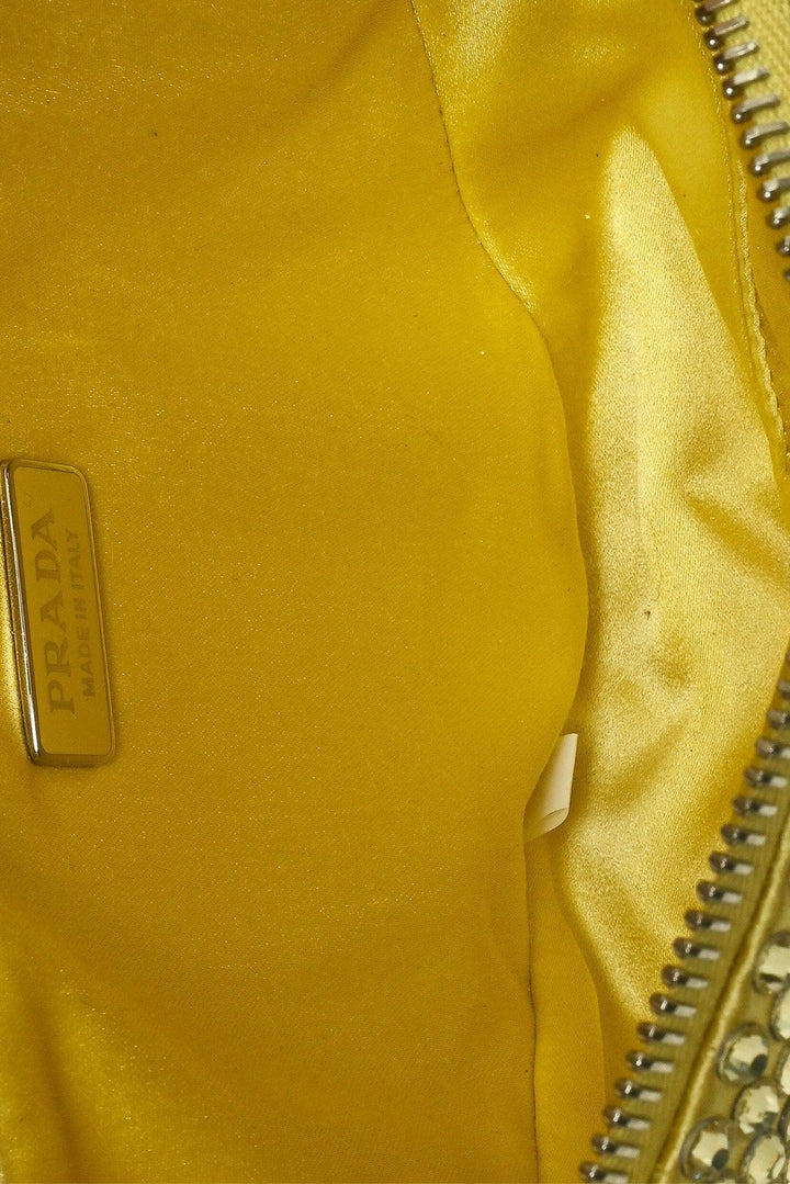 Prada Crystal Studded Satin Pouch