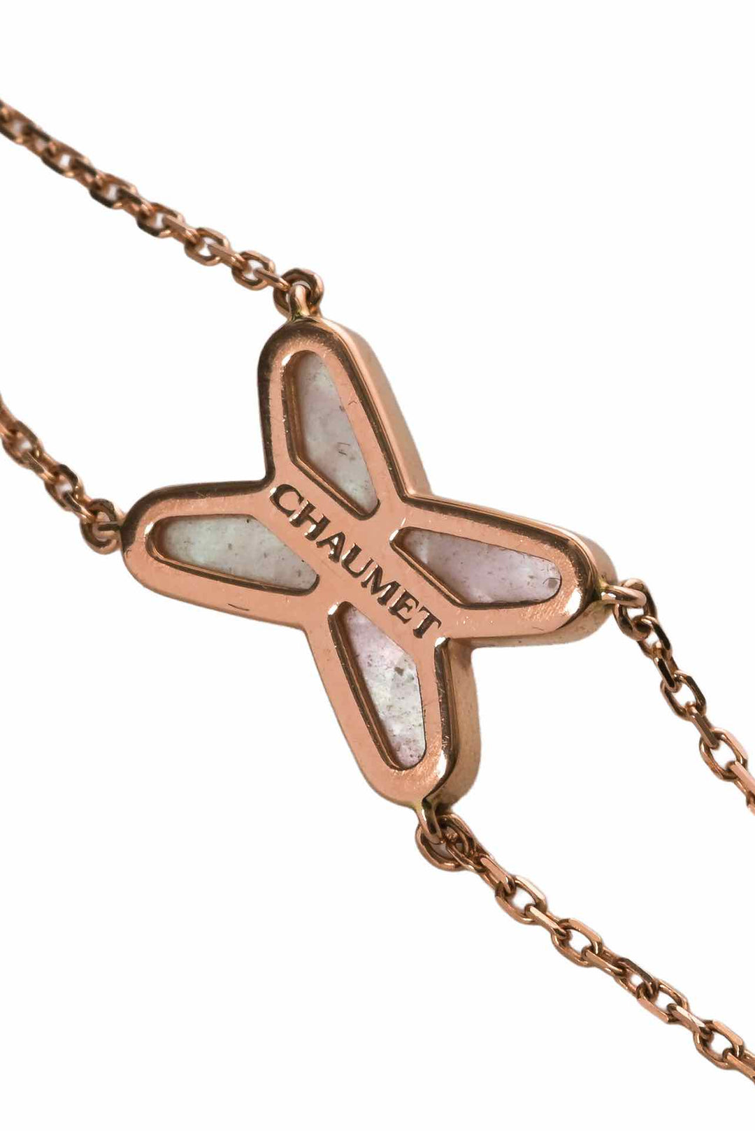 Chaumet 18K Rose Gold, Mother of Pearl & Diamond Jeux de Liens Bracelet