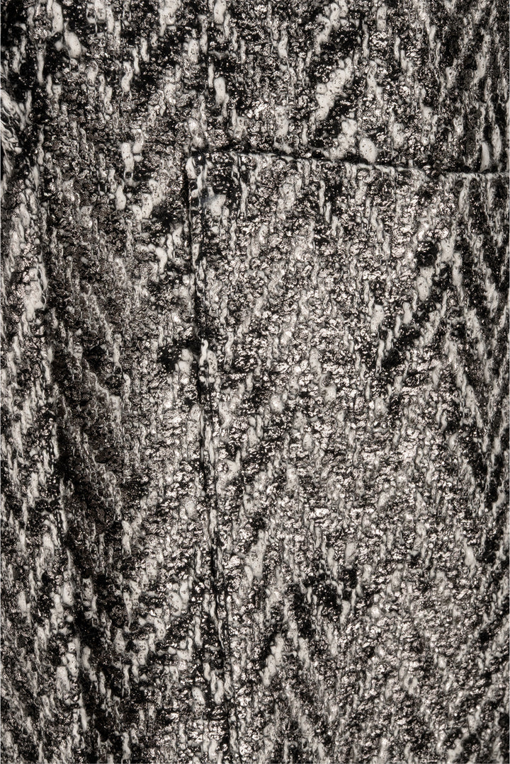 Smythe Size L Pewter Herringbone Duster Coat