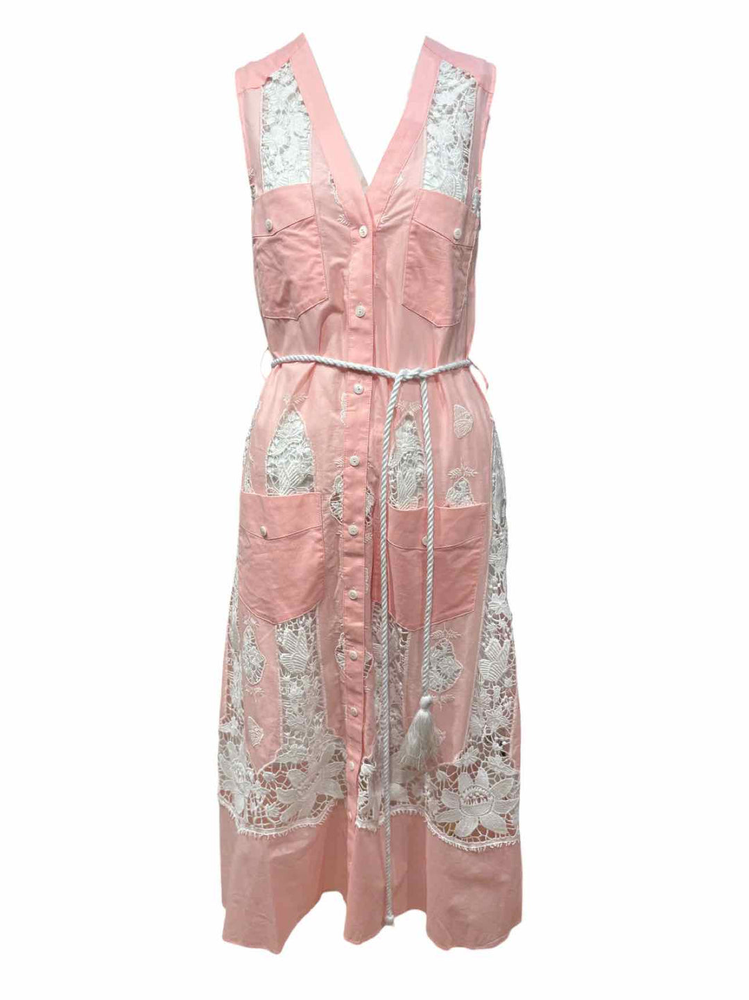 Miguelina Size XS Embroidered Cotton Dress