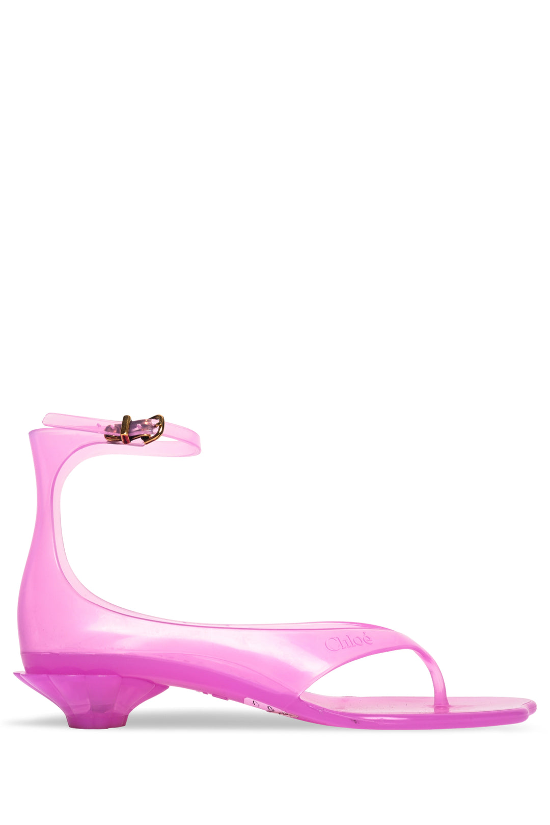 Chloe Size 37 Pink Fizz Jelly Thong Sandals