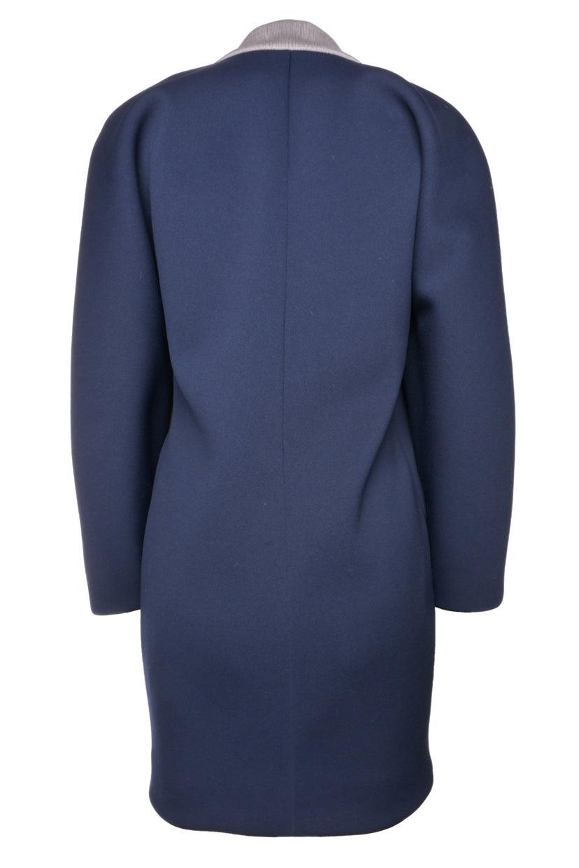 Balenciaga Size 36 2014 Woven Panel Midi Coat
