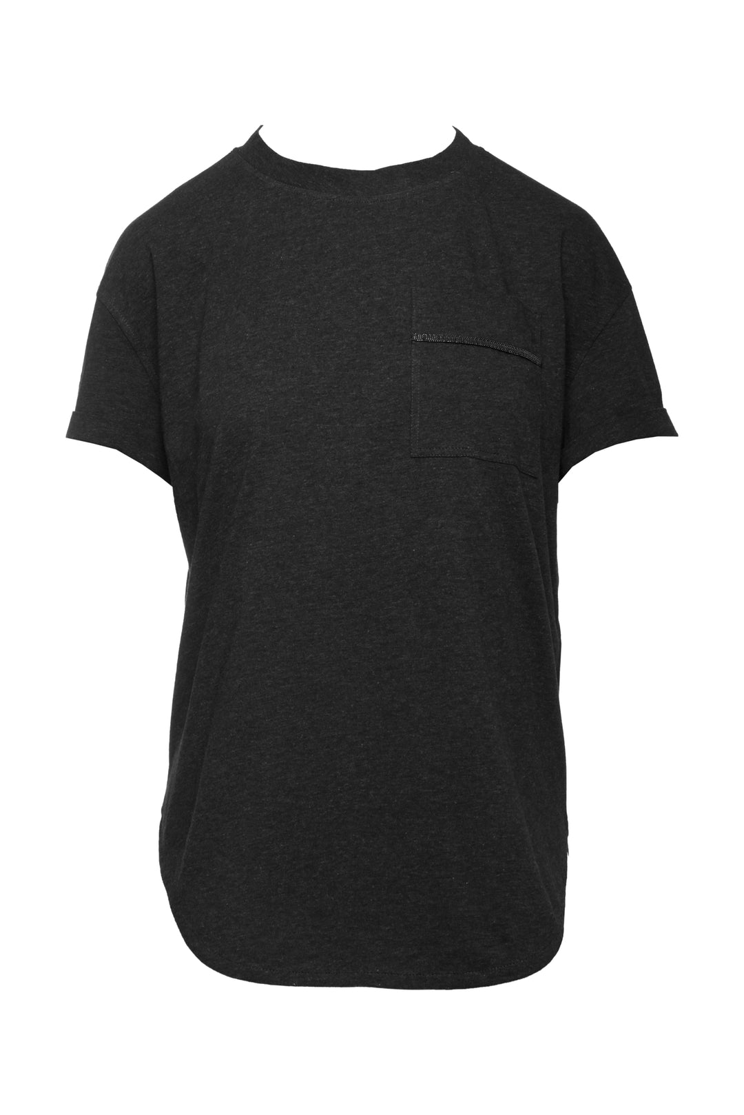 Brunello Cucinelli Size M Embellished Pocket Cotton T-Shirt