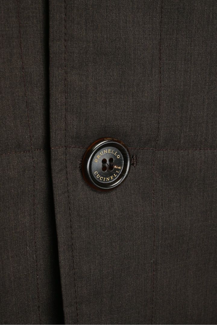 Brunello Cucinelli Size M Men's Wool & Silk Quilted Single Breasted Jacket