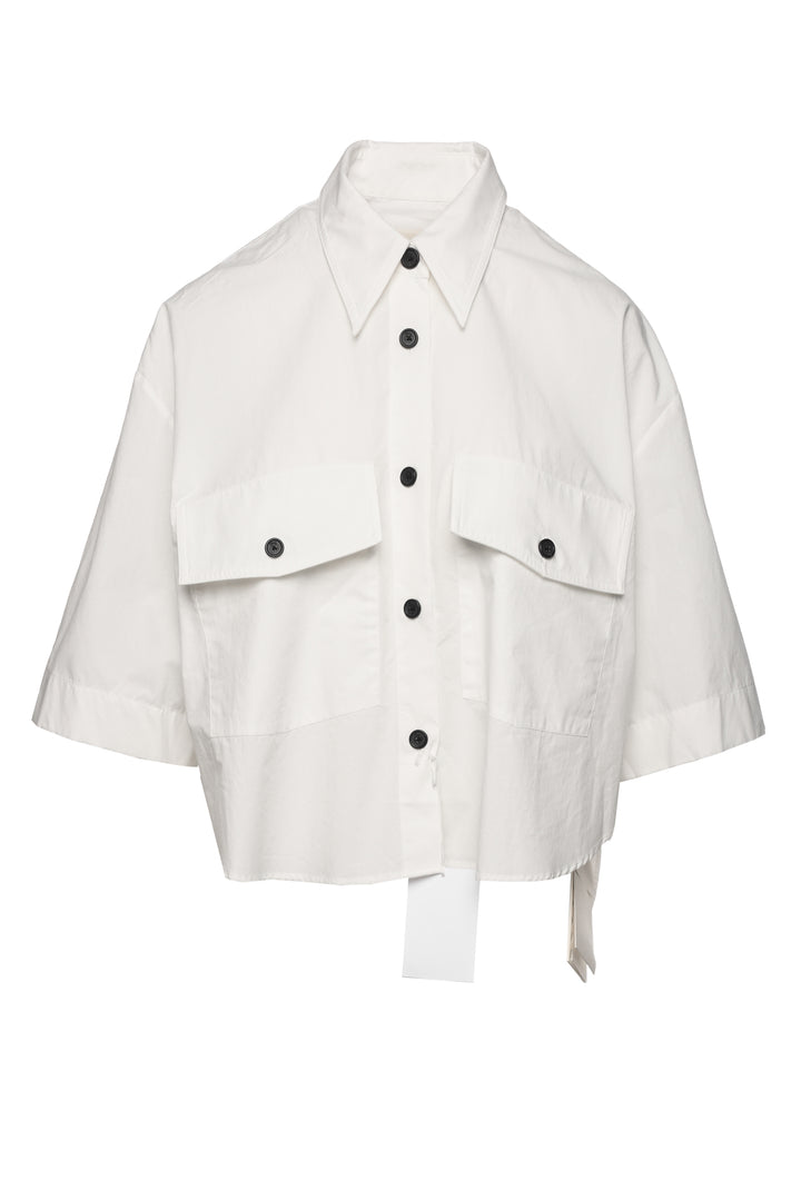 Khaite Size S Mahsha Cropped Cotton Shirt