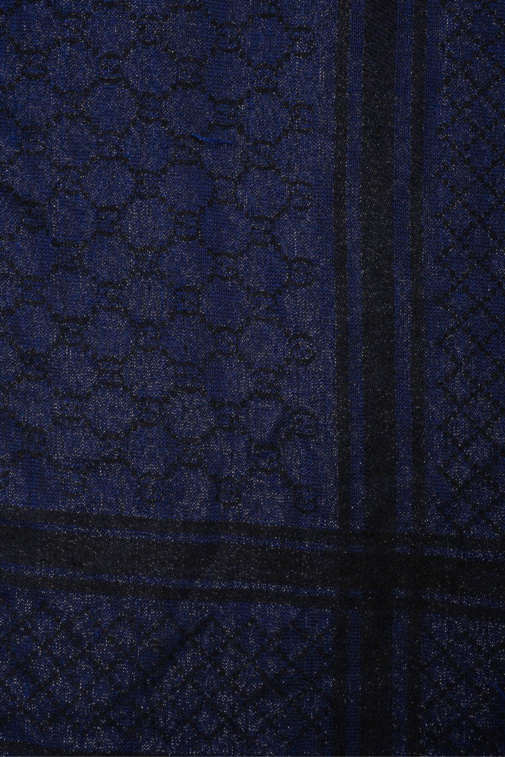 Gucci Sparkle Monogram Fringe Scarf