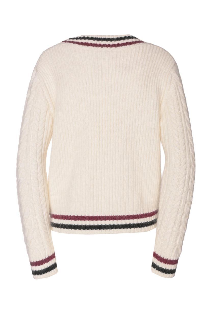 No. 21 Size 36 Striped Mohair Blend Cardigan