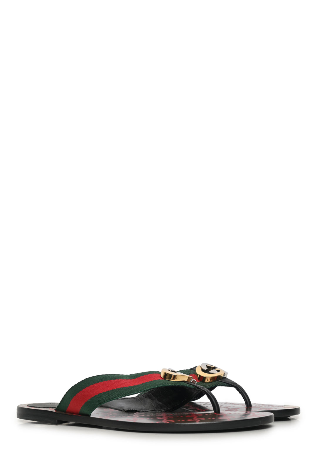 Gucci Size 39 Kika GG Web Thong Sandals