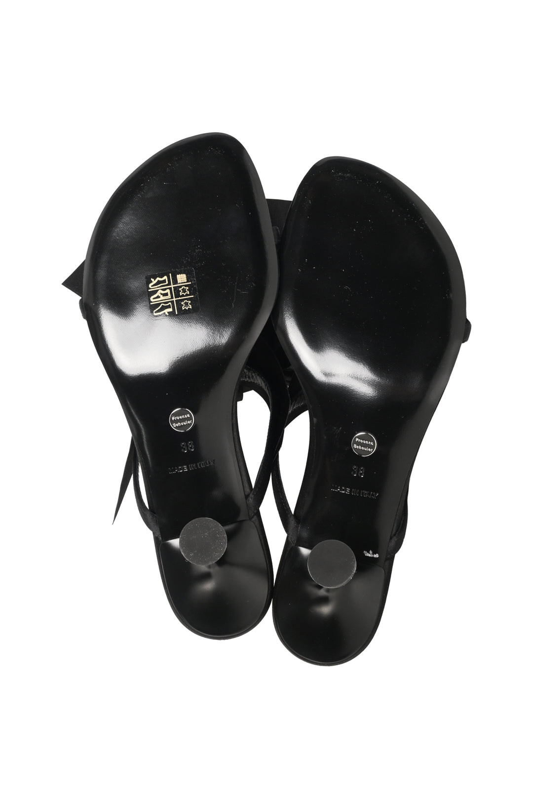Proenza Schouler Size 38 Tee Souvenir Bow-Detailed Satin Sandals